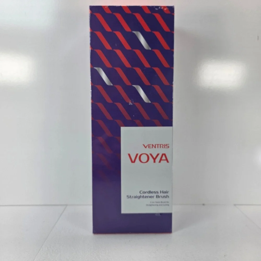 VENTRIS VOYA Cordless Hair Straightener Brush Blue VTHS101 Ionic 2-in-1 Portable
